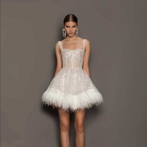 BRONX AND BANCO Mademoiselle Bridal Mini Dress Size Medium